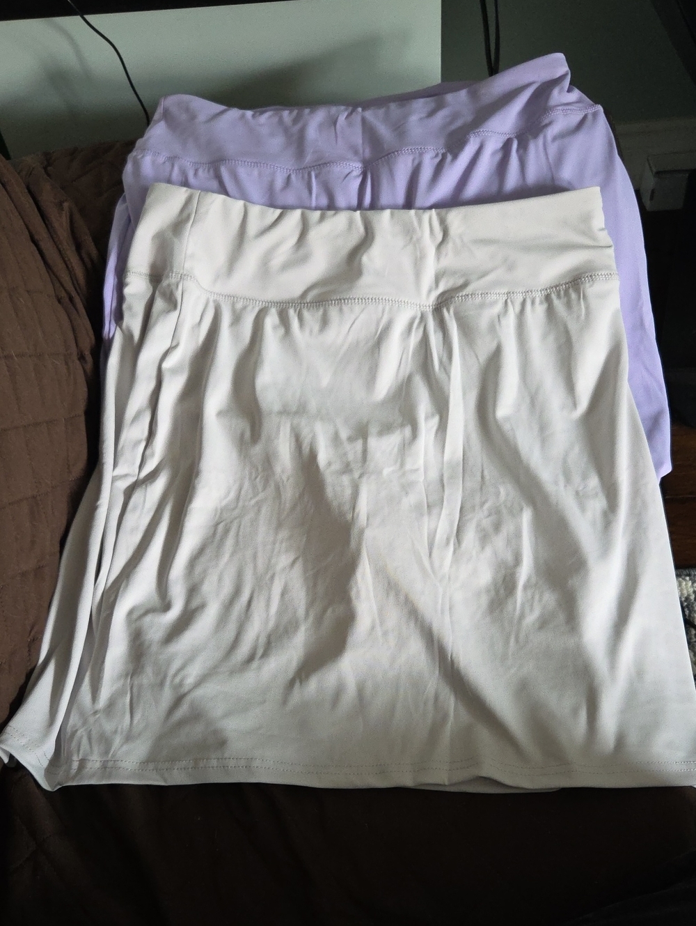 2 Athletic Skorts Lavender Light Grey 20in Long Sz 2XL